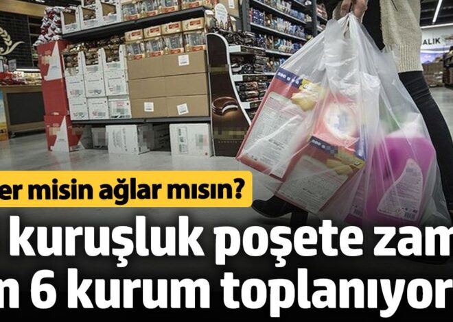 25 kuruşluk poşete zam için 6 kurum toplanıyor. Güler misin? Ağlar mısın?